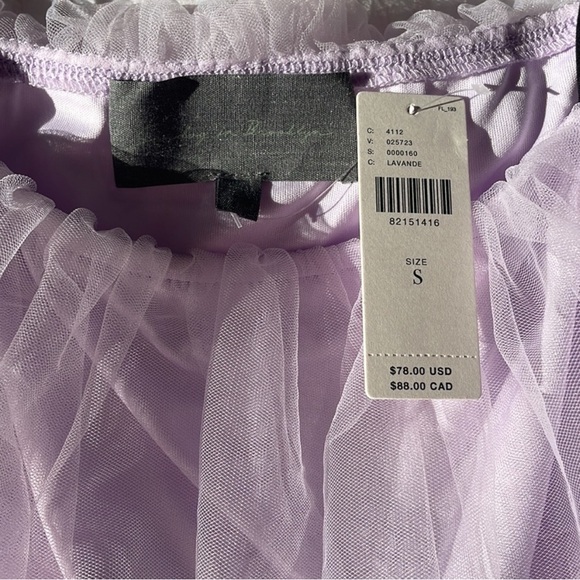 Anthropologie Light Purple Tie Ruffle Top - Picture 3 of 3